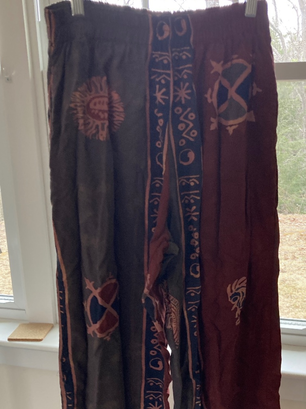 Vintage Very Vineyard Rayon Boho Pants / OS